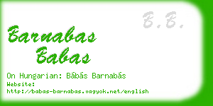 barnabas babas business card